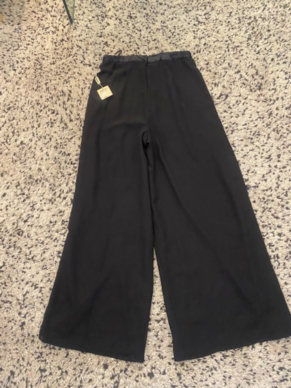 Vintage NWT Dress/ Evening Pants sheer Chiffon w/ lining Black size 14 Wide Leg - Picture 15 of 16